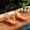 WestinTrends Poly Reclining Outdoor Patio Chaise Lounge Chair Adjustable (Set of 2) - 2 of 4