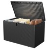 TROPOW120 Gallon Waterproof Large Resin Deck Box Indoor Outdoor Lockable Storage Container for Patio Furniture, Garden, Tools - 4 of 4