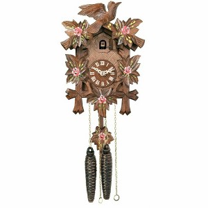 One Day Cuckoo Clock – Hand-Carved Maple Leaves – 9.5 in Traditional German Wall Clock By River City Clocks - 1 of 3