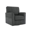 TOAOTBNBO Upholstered Accent Chair with 360°Swivel Base, Cozy Armchair with Side Pockets Chenille Fabric Sofa Chair for Bedroom - 2 of 4