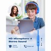 iClever Kids Headphones for School Travel, Safe Volume Limited, HD Mic Stereo Sound Over-Ear Girls Boys Headphones for Kid - 2 of 4