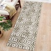Washable Area Rug Geometric Trellis Rug Foldable Thin Living Room Bedroom Non Slip Stain Resistant Distressed Carpet - 3 of 4