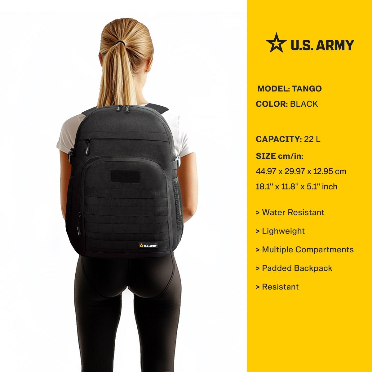 U.S. Army 22L TANGO Tactical Laptop Backpack - thumbnail 3