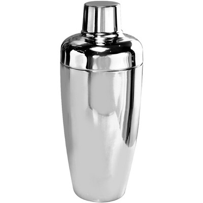 Sol Living Stainless Steel Deluxe Cocktail Shaker Bottle for Bartenders with Strainer