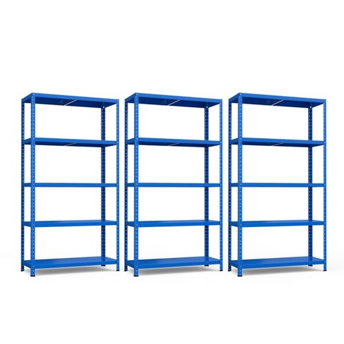 Costway 2PCS 74'' 5-Tier Metal Shelving Unit Adjustable Heavy Duty Garage  Storage Rack