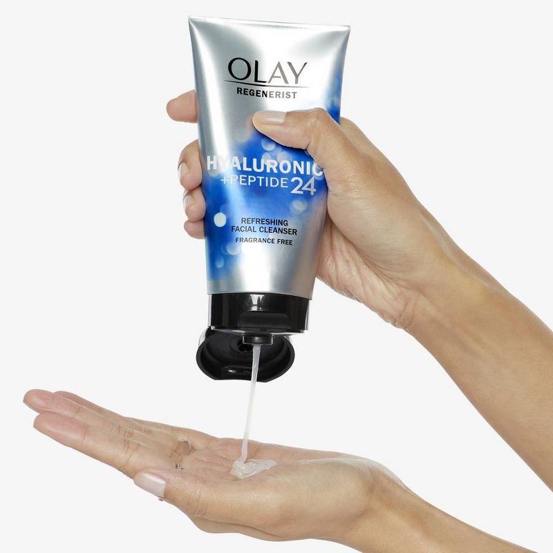 Olay Regenerist Hyaluronic + Peptide 24 Fragrance-Free Face Wash - 5oz, 4 of 11