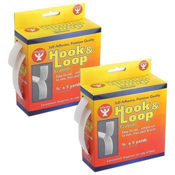 Hygloss® Self-Adhesive Hook & Loop Fastener Roll, 3/4" x 5 yds., Pack of 2