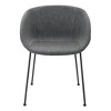 HomeRoots Set of Two Gray and Black Upholstered Fabric Dining Arm Chairs - 4 of 4