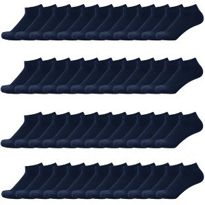 GENTLEAGU Viscose Bamboo Men’s Low Cut Thin Ankle Socks-Breathable, Soft Wholesale Bulk 48 Pairs - 1 of 4