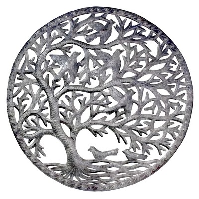 Slickblue Handcrafted 24" Stormy Tree of Life Metal Wall Art, One-of-a-Kind Indoor/Outdoor Decor