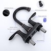 MAYEERTY 2 Handle Oil Rubbed Bronze Bathroom Faucet Vanity Sink Faucet with Pop Up Drain and Supply Hoses - 4 of 4