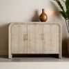 47.2'' Sideboard Buffet Cabinet with Storage & Adjustable Shelf for Living Room, Wood Sideboard with Curved Edge - Leovsnove - 2 of 4