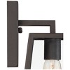 John Timberland Arrington Modern Wall Light Sconces Set of 2 Mystic Black Hardwire 6" Fixture Clear Glass for Bedroom Bathroom Vanity Reading Hallway - 2 of 4