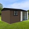 Coolbibila-10Ftx12Ft Storage Sheds, Metal Sheds With Waterproof Roofs And Durable Metal Frame, Tool Sheds With Lockable Doors And Window - 3 of 4