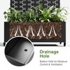 Lirago Metal Planter Box privacy screen Garden Bed with Trellis and Wheels - Black- 6 ft. H x 3 ft. W - 4 of 4