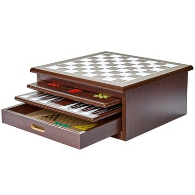 The Lakeside Collection 15-in-1 Wooden Game Center 1 Pieces