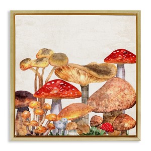 Stupell Industries Rustic Woodland Mushrooms, 25" x 25" - 1 of 4
