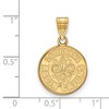 Black Bow Jewelry 14k Yellow Gold Louisiana Lafayette Ragin' Cajuns NCAA Medium Pendant - 2 of 3