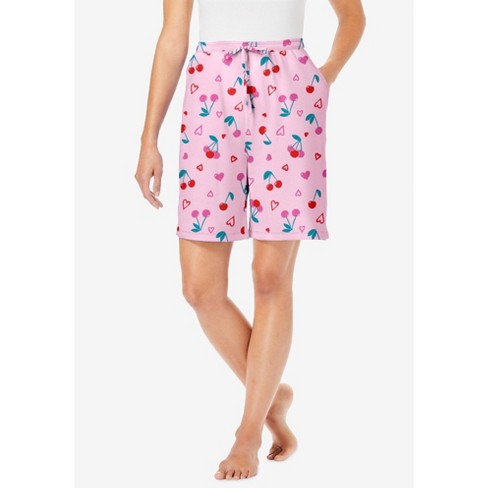 Women's Cute Sleep Shorts Plus Size Strawberry Print Bow - Temu