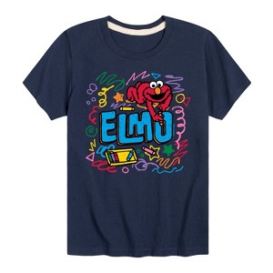 Boys' - Sesame Street - Elmo Scribble Short Sleeve Graphic T-Shirt - 1 of 4