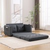 SKRAN 3-in-1 Upholstered Futon Sofa Convertible Floor Sofa bed,Tufted Loveseat,Folding Mattres Love Seat Daybed  for Living Room,Dark Gray - 2 of 4
