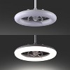 OVAL AIR Piero Contemporary Minimalist 6-Speed Metal Mobile-App/Remote-Controlled Dimmable Smart Integrated LED Ceiling Fan - 4 of 4