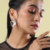 SOHI Women's Champayne Gold Metallic Wave Stud Earrings - 3 of 4