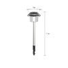 Nature Spring Set of 6 Stainless Steel Solar Pathway Lights – 17", Silver - image 4 of 4