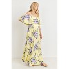 Hello Miz Women's Off Shoulder Ruffle Maternity Maxi Dress - 2 of 4