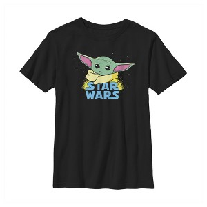 Boy's Star Wars The Mandalorian The Child Cartoon Shiny Eyes T-Shirt - 1 of 4