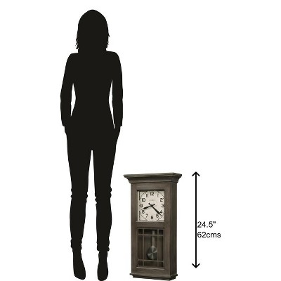 Howard Miller Aged Auburn Wood Traditional Wall Clock