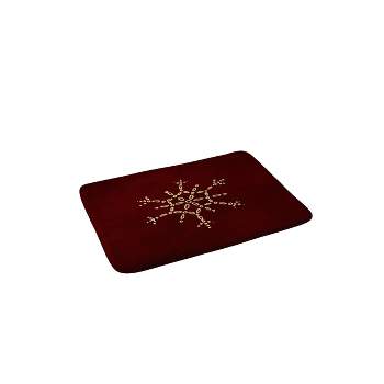 Chelsea Victoria Snowflake Memory Foam Bath Mat Red - Deny Designs