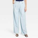 Women's High-Rise Relaxed Fit Full Length Baggy Wide Leg Trousers - A New Day™