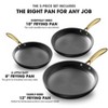 imarku Cast Iron Skillets, Non Stick Frying Pans 2Pcs - 10 inch & 12 Inch Frying Pan Set, Long Lasting Nonstick, Professional Nonstick Frying Pan - 4 of 4