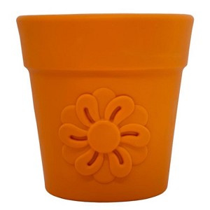 Large Flower Pot Durable PUP-X Rubber eCup Treat Dispenser & Enrichment Toy - 1 of 4