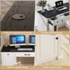 PAKASEPT 58" Desk with Charging Station & Drawer, Wood Executive Desk with 2 Storage Cabinet, Home Office Desk - 4 of 4