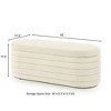 NicBex Modern 43" Boucle Fabric Storage Bench with Oval Shape for Bedroom and Living Room - 2 of 4