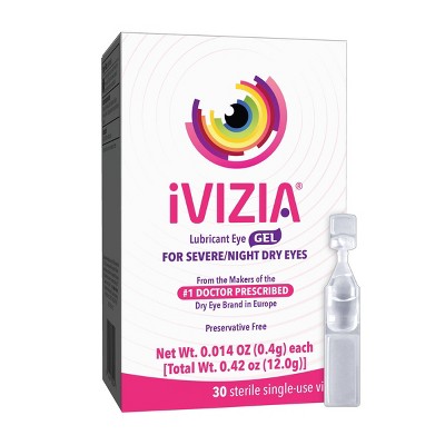 iVIZIA Lubricant Eye Gel for Severe and Nighttime Dry Eye Relief - 0.42oz/30ct