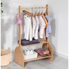 Bamboo Children's Standing Rack Perfect for Little Clothes & Accessories - 2 of 4