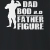Rerun Island Men's Dad Bod 2 Long Sleeve Graphic Cotton Pullover Sweatshirt - Black S - 2 of 3