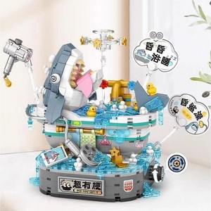 Hachikiko Shark Bathing Building Set - 769 PCS Mini Blocks, DIY 3D Shark Model Toy for Kids & Adults 3+ - 1 of 4