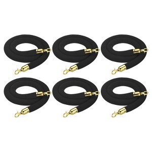 Unique Bargains Hotel Adjustable Velvet Stanchion Rope with Snap Hooks 6 Pcs - 1 of 4
