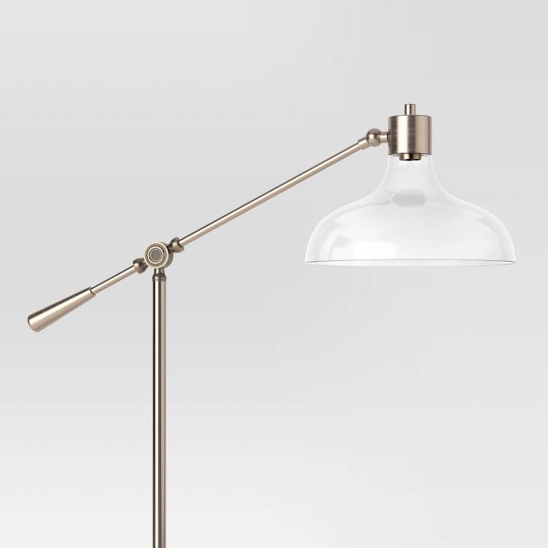 Crosby Bell Floor Lamp Brass with Glass Shade - Threshold™, 4 of 10