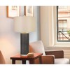 Cal Lighting 150W 3 Way Graham Ceramic Table lamp with hardback Drum Fabric Shade, Black (BO-2969TB) - 2 of 3