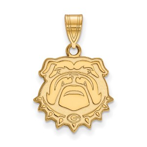 Black Bow Jewelry 10k Yellow Gold Georgia Bulldogs NCAA Medium Pendant - 1 of 2