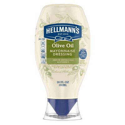 Hellmann's Mayonnaise Dressing with Olive Oil Squeeze - 20 fl oz