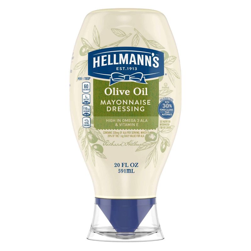 Hellmann's Mayonnaise Dressing with Olive Oil Squeeze - 20oz, 1 of 7