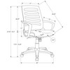 Monarch Specialties Office Chair Adjustable Height Swivel Ergonomic Armrests Computer Desk Work Metal Mesh Black Contemporary Modern - 2 of 4