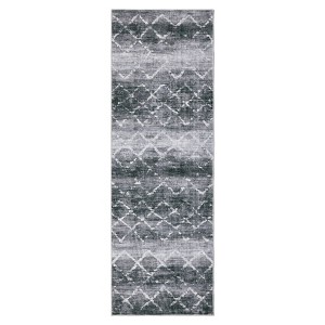 Washable Modern Geometric Area Rug for Living Room Bedroom, Soft Non Slip Distressed Carpet for Home Office - 1 of 4