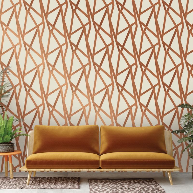Intersections Self-Adhesive Removable Wallpaper By Genevieve Gorder Bronze, 3 of 5
